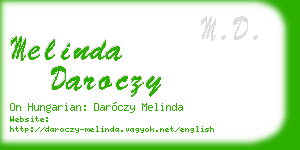 melinda daroczy business card