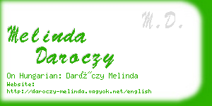 melinda daroczy business card